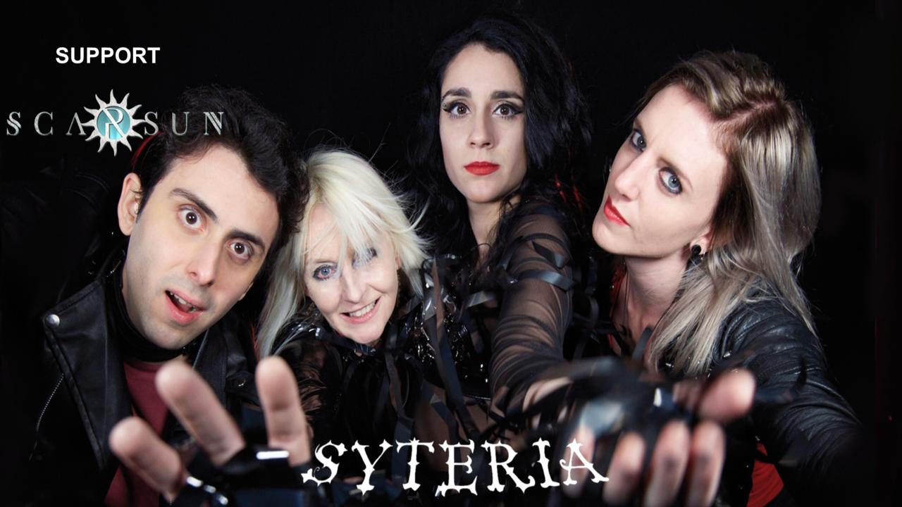 Syteria + Special Guests: Adam And The Hellcats with support from Scarsun, Dark Valley & And The Sky Darkened