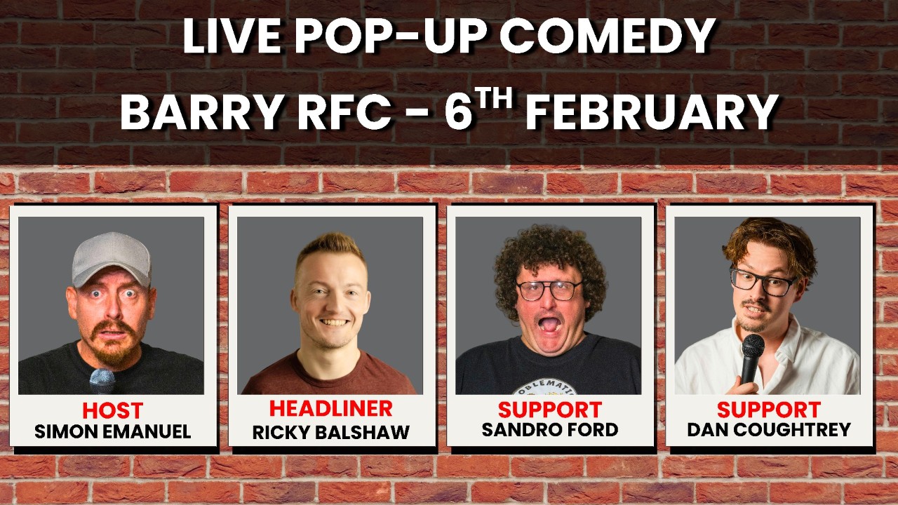 Problematic Pub Comedy Pop-Up Night – 6th February - Barry RFC