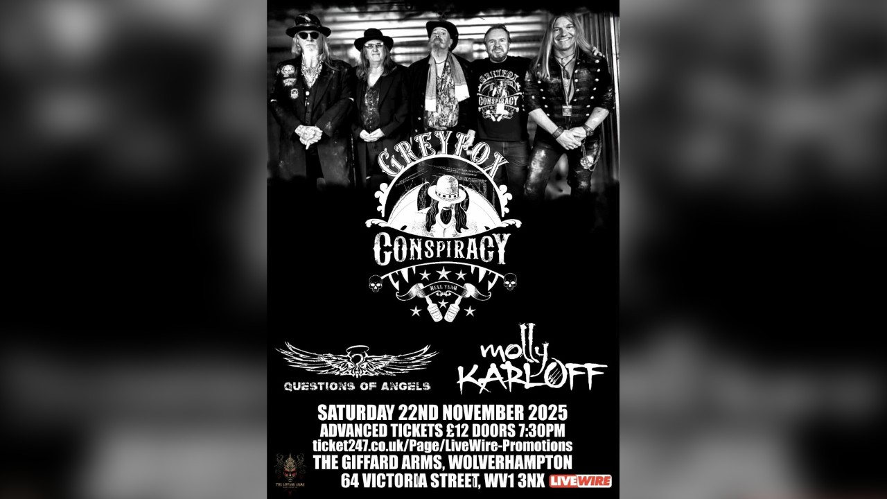 LiveWire presents Molly Karloff as special guests to Greyfox Conspiracy 