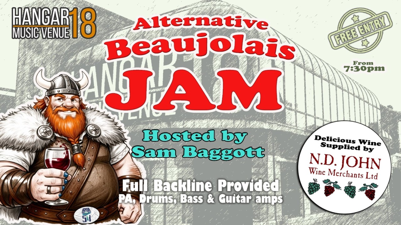 The Alternative Beaujolais JAM - This Thursday at Hangar 18 Music Venue