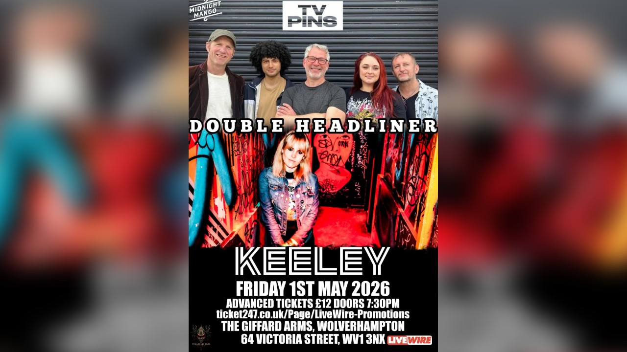 LiveWire presents co-headline show with TV Pins and Keeley