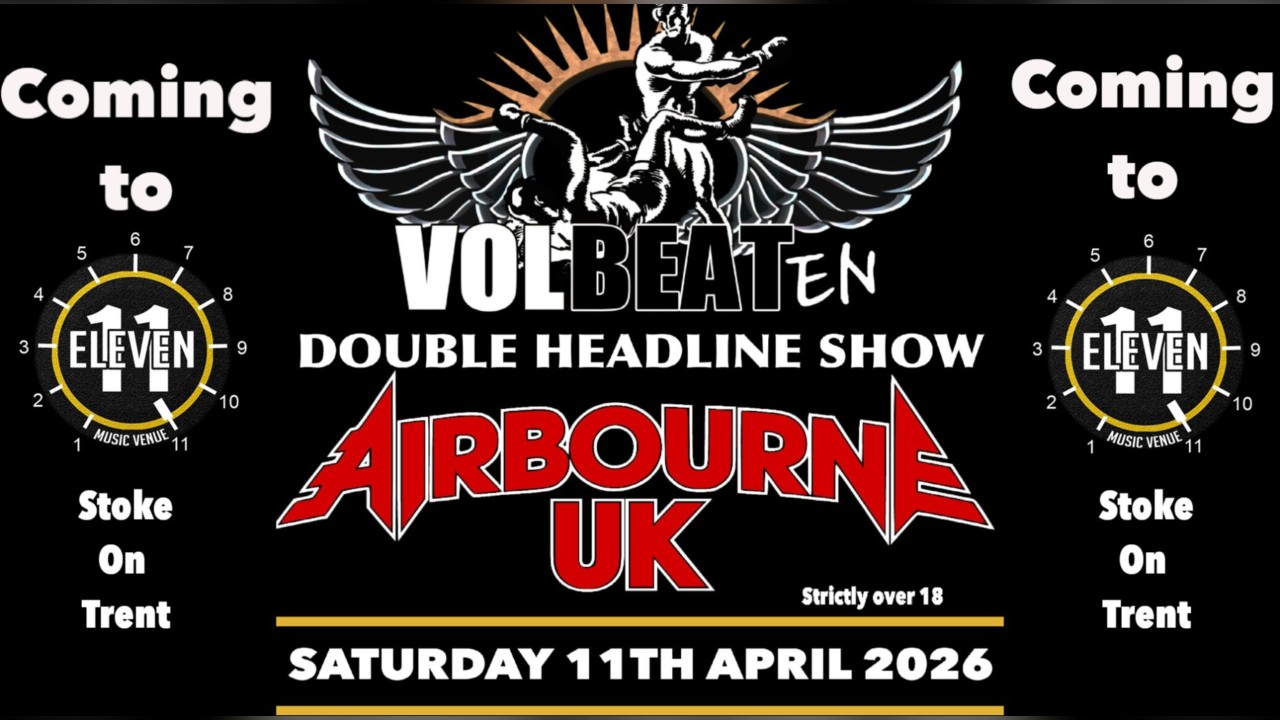 Volbeaten PLUS Airbourne UK live at Eleven Stoke