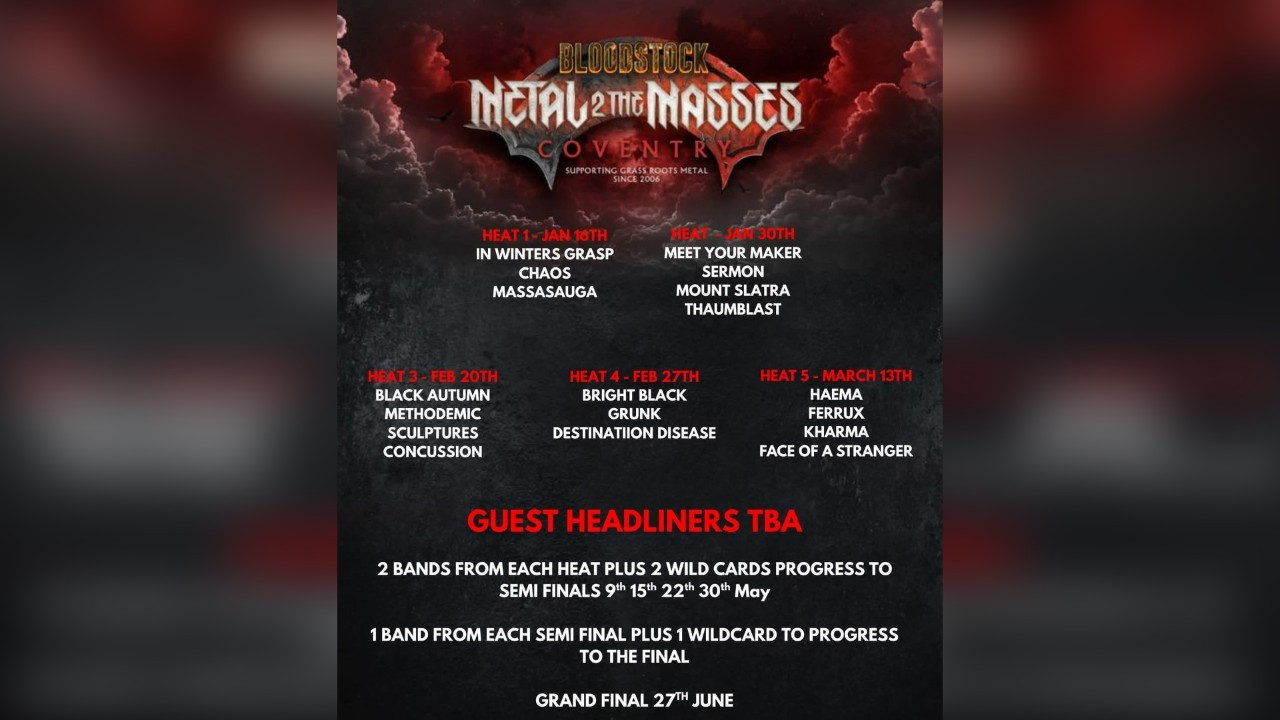 Metal 2 The Masses Gold Ticket 🎫  5 Heats + 4 semi finals + Grand Final 🤘🏽