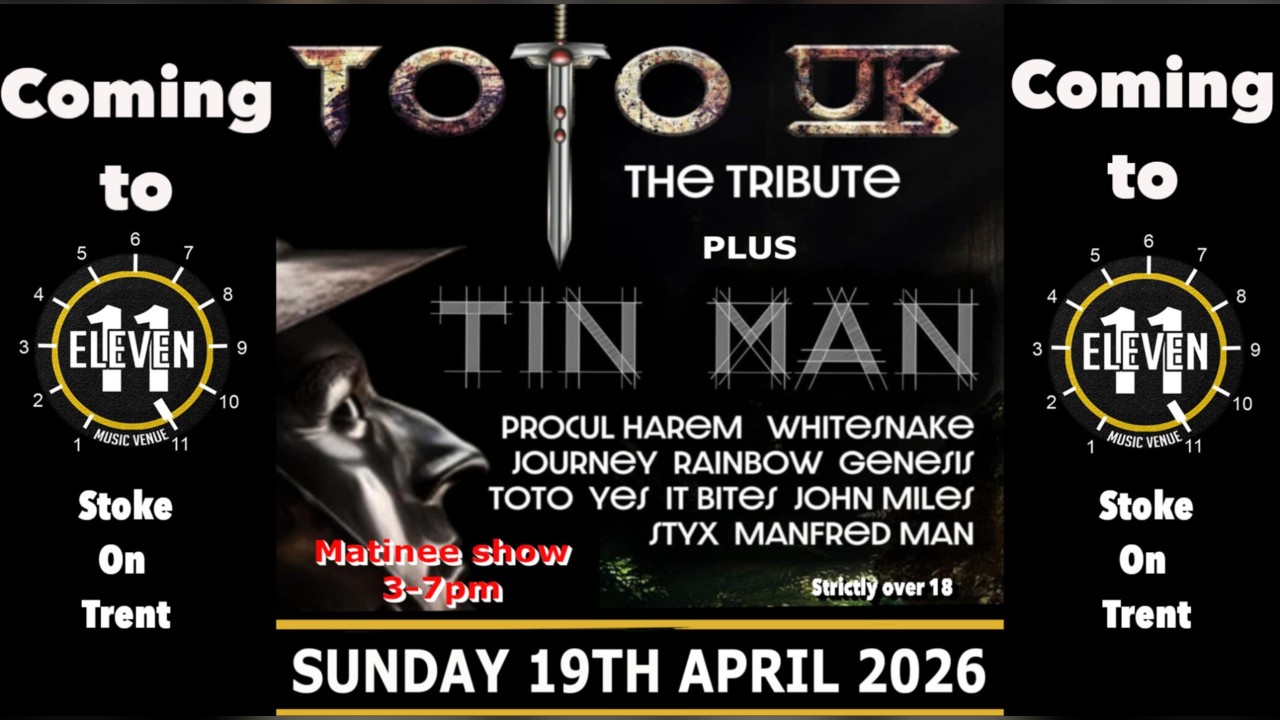 Toto UK PLUS Tin Man matinee show live at Eleven Stoke