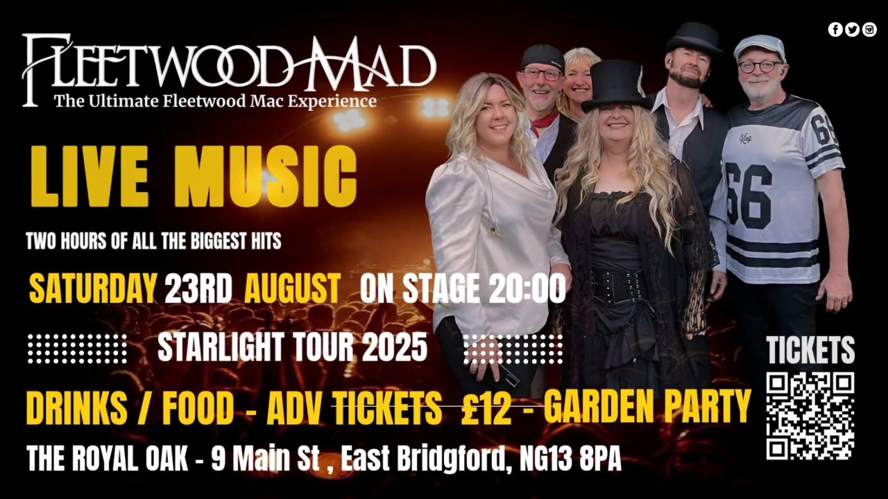 The Big Garden Party With Fleetwood Mad At The Royal Oak, 9 Main Street, East Bridgford, NG13 8PA