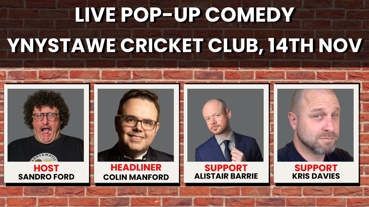 Problematic Pub Comedy Pop-Up Night – 14th November - Ynystawe Cricket Club