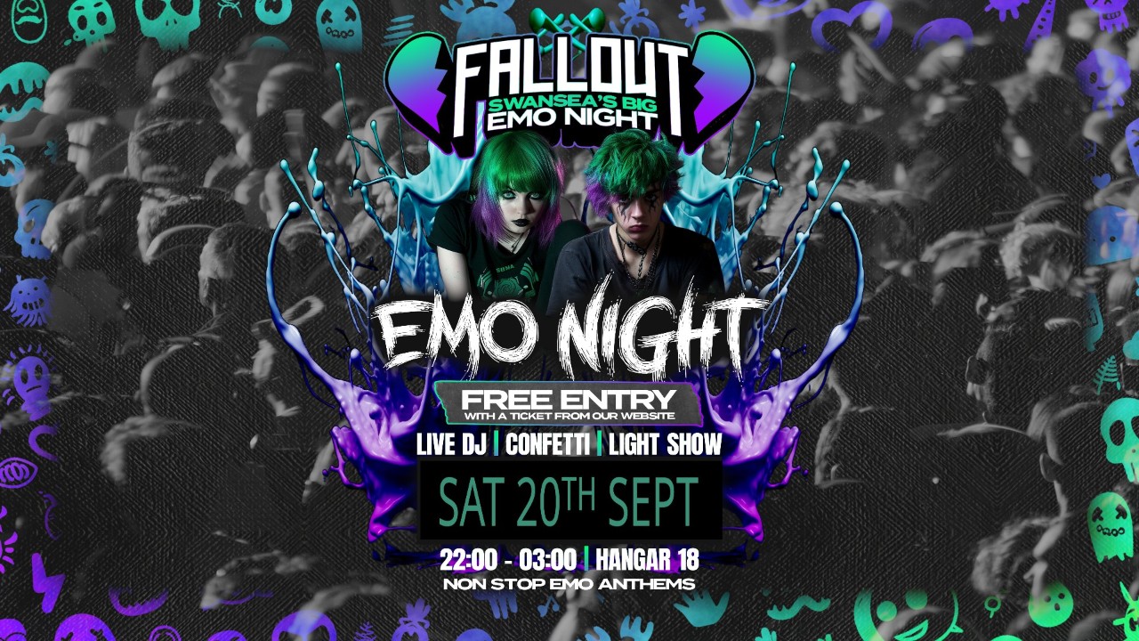 Fallout Emo Night Swansea - Saturday 20th September
