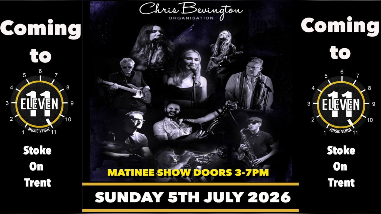 Chris Bevington Organisation matinee show live at Eleven Stoke on trent