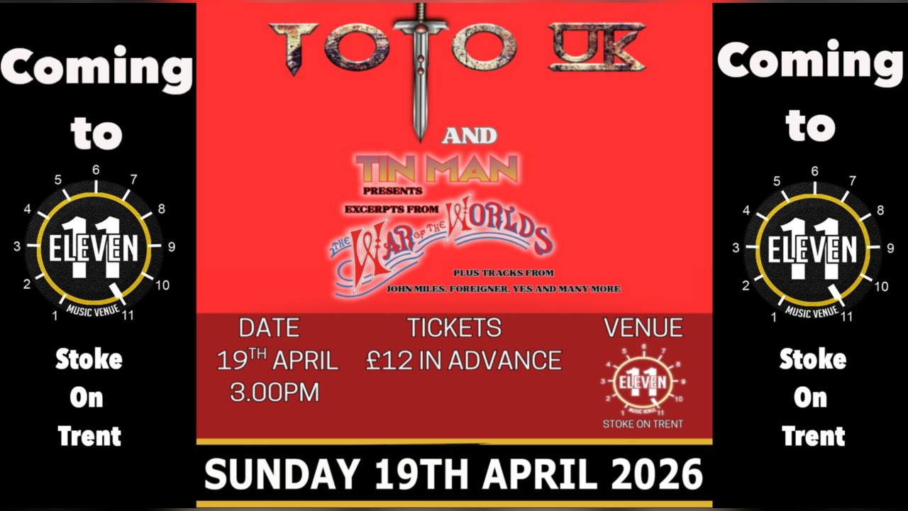 Toto UK PLUS Tin Man matinee show live at Eleven Stoke