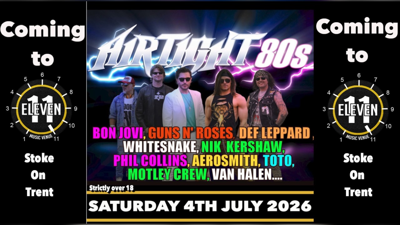 Airtight 80's live at Eleven Stoke on trent