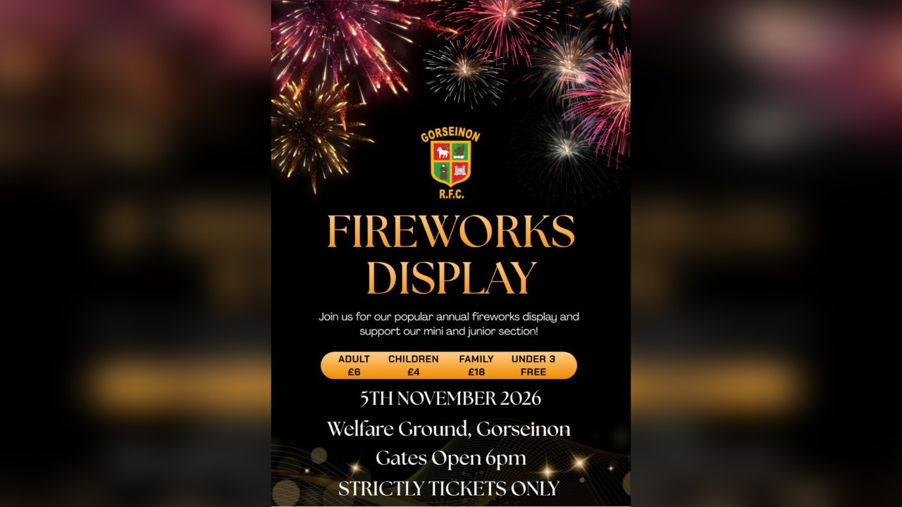Gorseinon RFC Fireworks Display