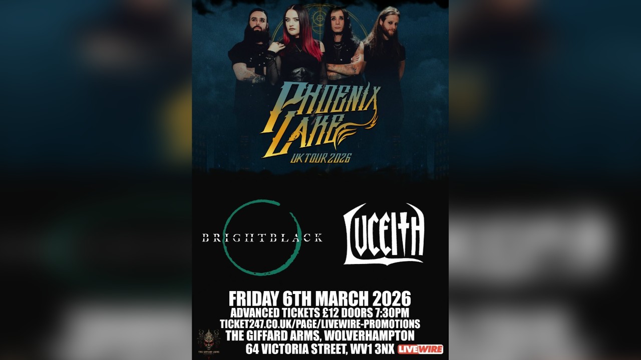 LiveWire presents Bright Black supporting Phoenix Lake 