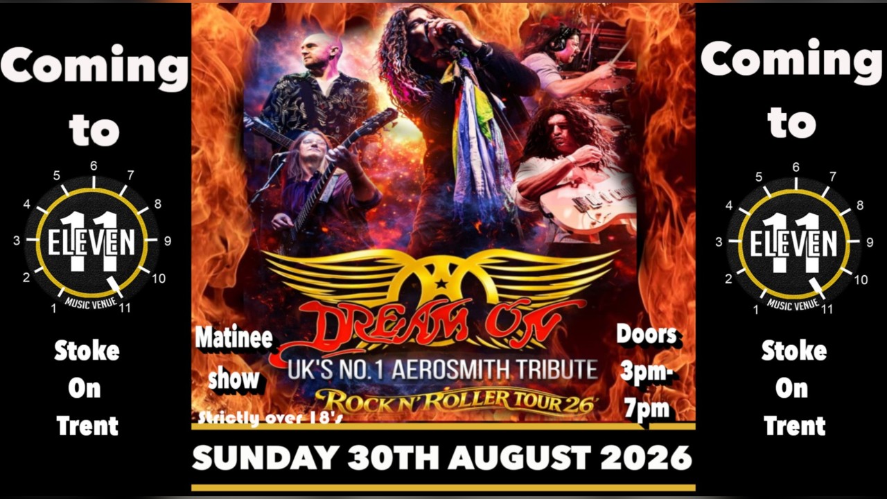 Aerosmith tribute Dream on Sunday matinee show live at Eleven Stoke