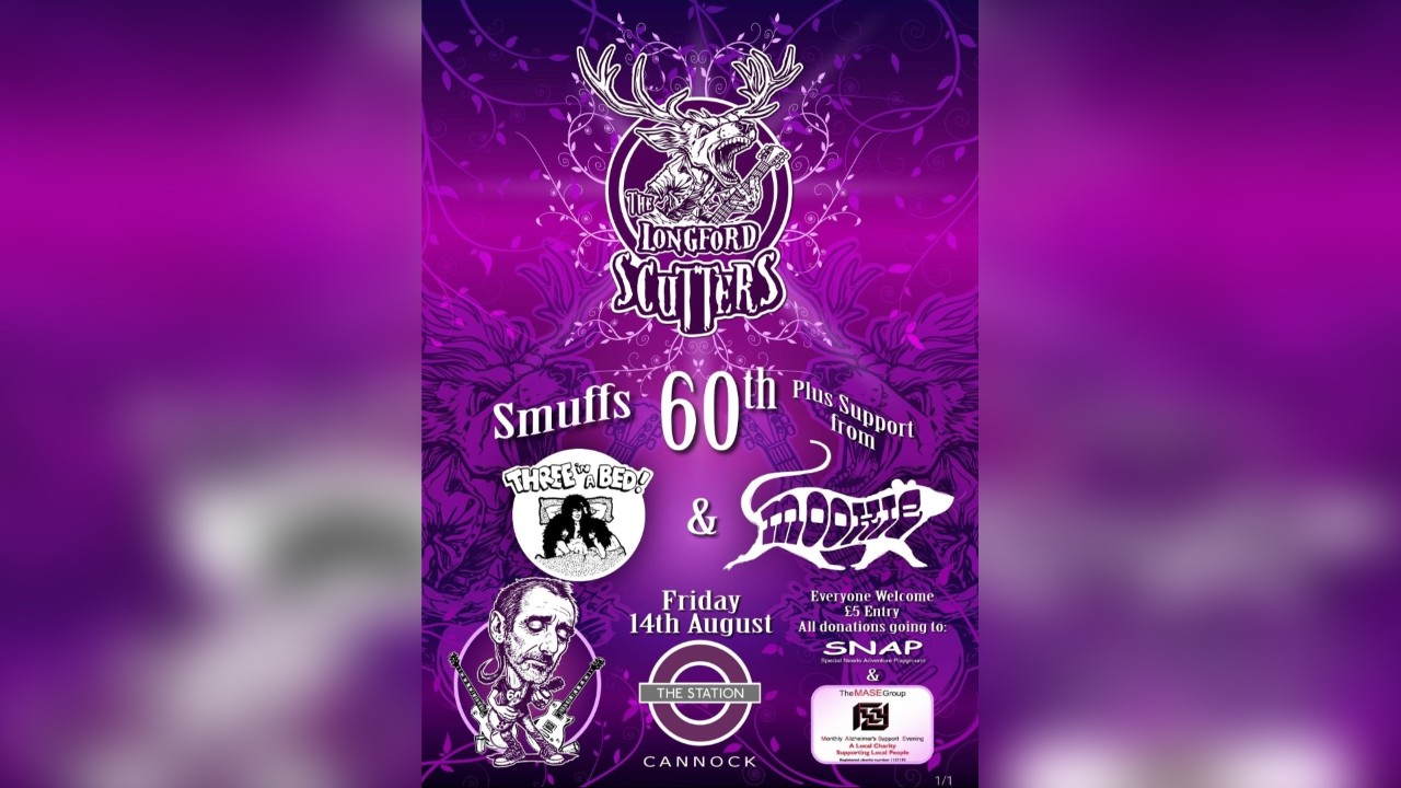 The Longford Scutters,Mookie and 3 In A Bed live fundraiser
