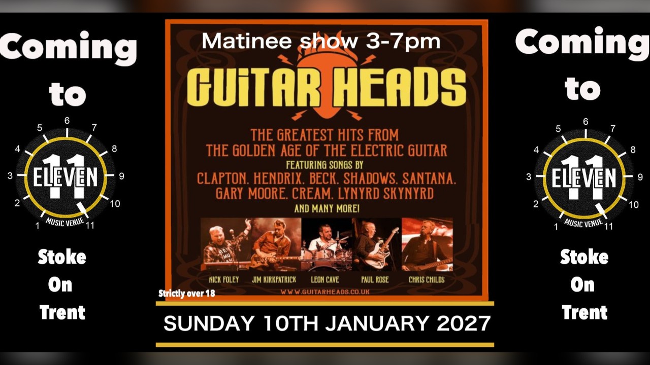 Guitar Heads live at Eleven Stoke on trent