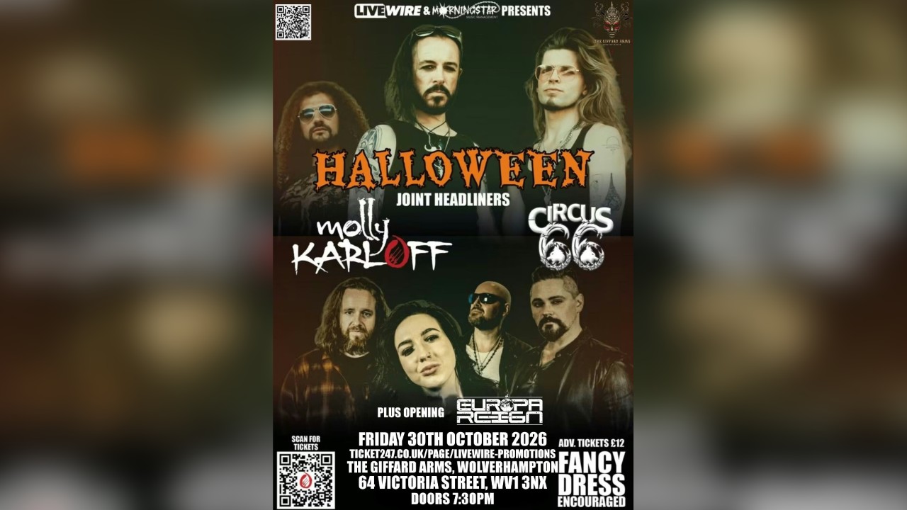  LiveWire presents HALLOWEEN: Circus 66 + Molly Karloff (Joint Headliners)
