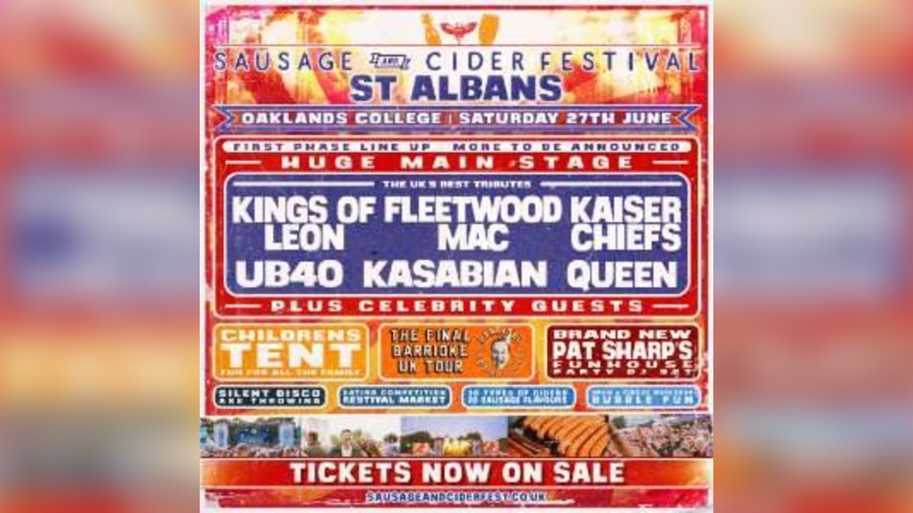 Sausage and Cider Festival - St Albans 2026