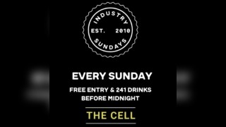 Industry sundays - (free entry & 241 drinks before midnight)