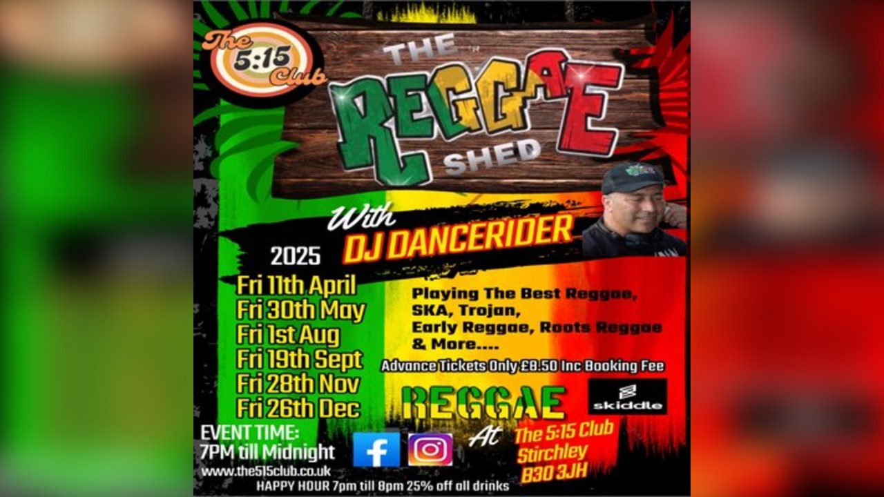 Reggae & Ska Night The Reggae Shed With DJDancerider