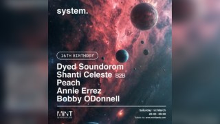 system 16th Birthday: Shanti Celeste, Dyed Soundorom, Peach