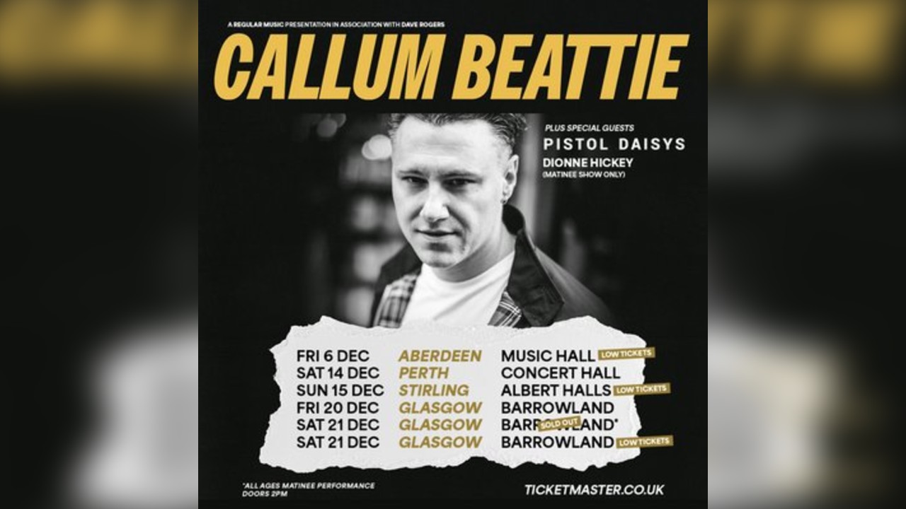 Callum Beattie Aberdeen, Fri 6 Dec -  Pre Gig Meet & Greet