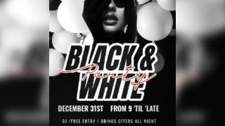 Black  and White New Years Eve Party