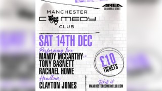 Manchester Comedy Club - Saturday 14th December