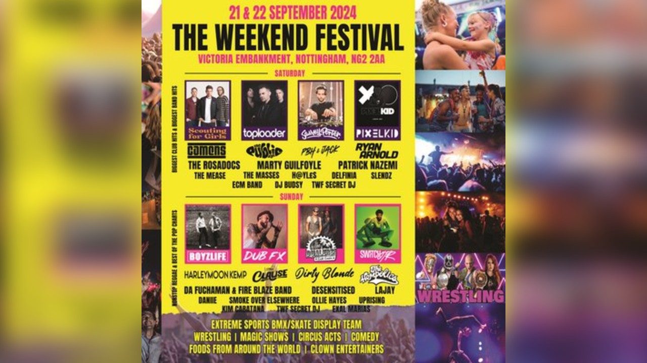 The Weekend Festival Tickets - VICTORIA EMBANKMENT, NOTTINGHAM NG2 2AA,  Nottingham | Ticket24/7