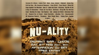 NU-ALITY LEEDS: FREE ENTRY All Day Nu-Metal, Emo, Pop-Punk DJset