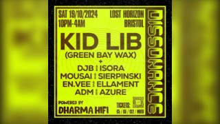 Dissonance Presents: Kid Lib w/ DJ B, Isora + more