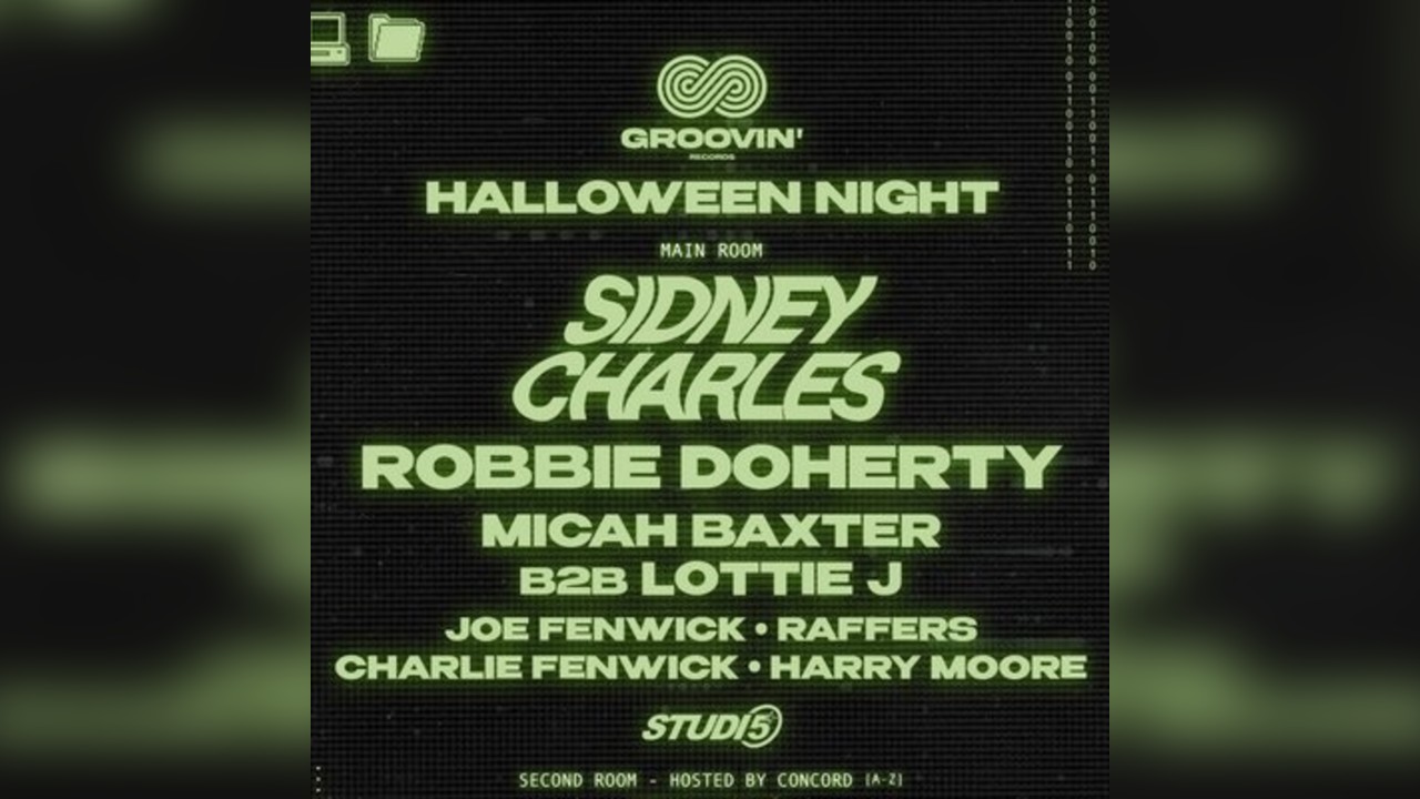 A Halloween Rave - Groovin x Studio 5 presents: SIDNEY CHARLES