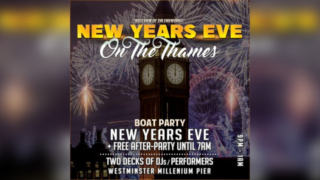 Party Party Fireworks on The Thames the ultimate NYE Boat party