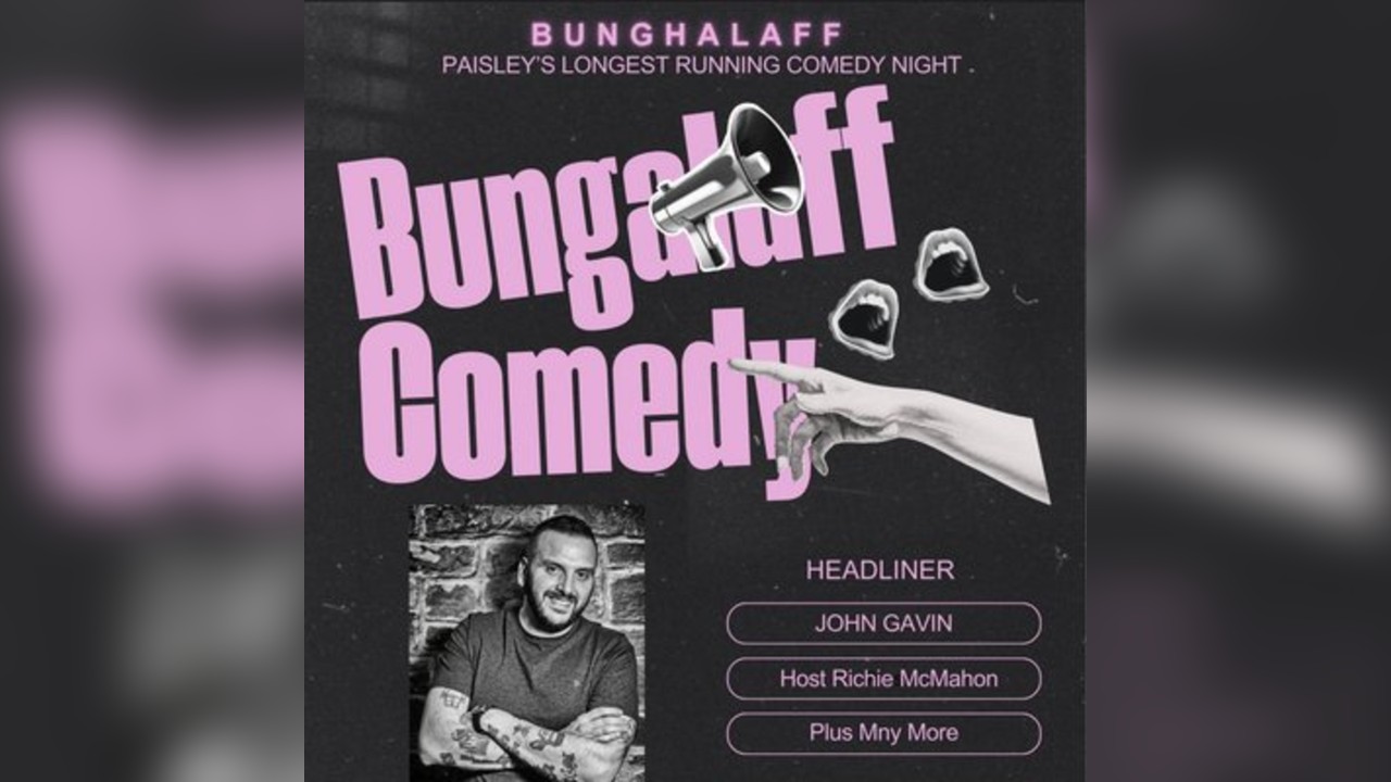 BUNGALAFF Stand Up Comedy with Headliner John Gavin and Guests