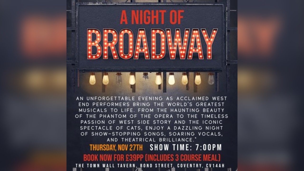 A Night of Broadway at The Town Wall Tavern