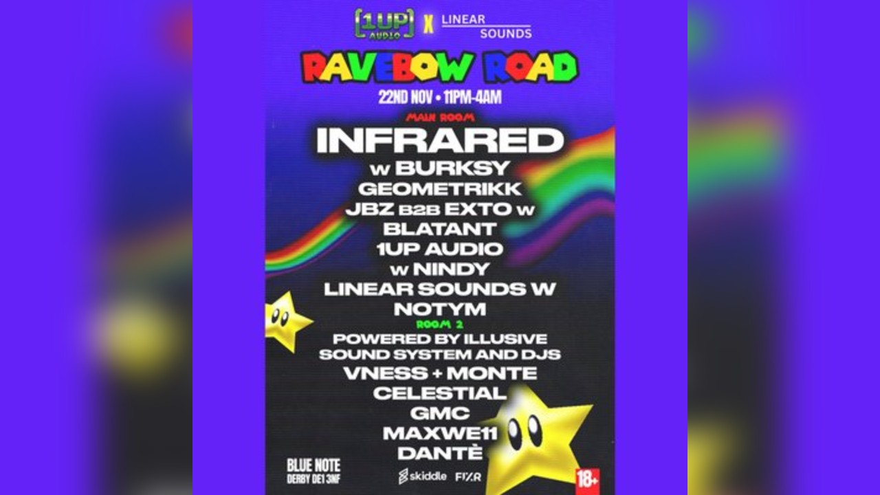 Linear Sounds x 1UP Presents Infrared & Geometrikk + support