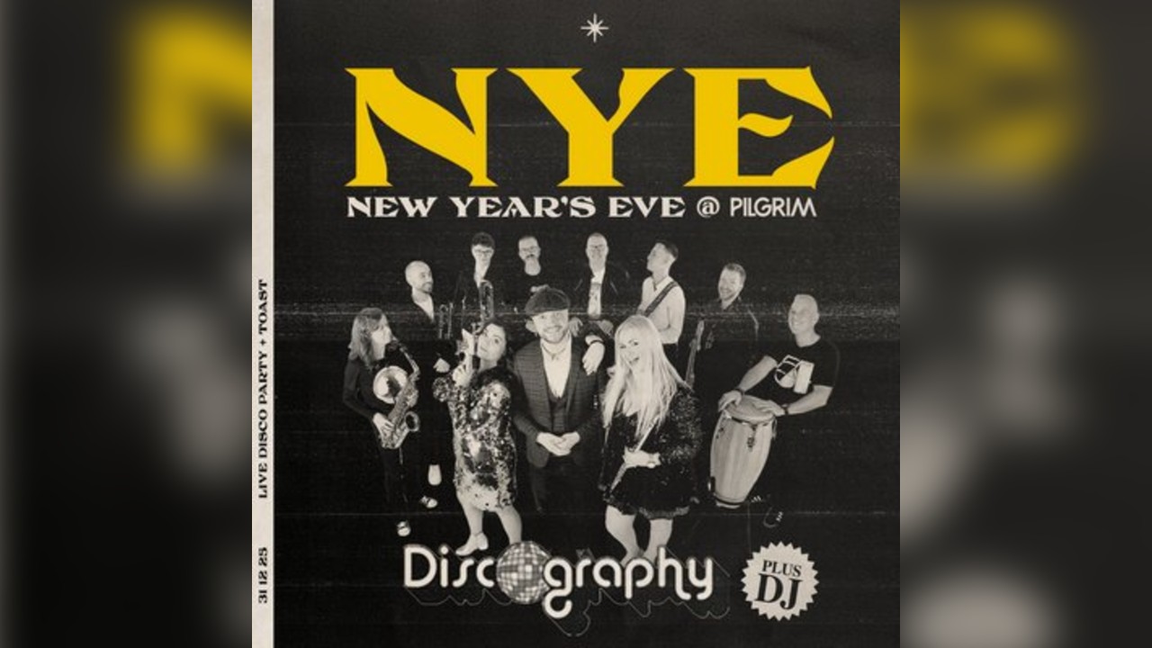 NYE 2025 Party Discography live discofunk band + DJ + toast