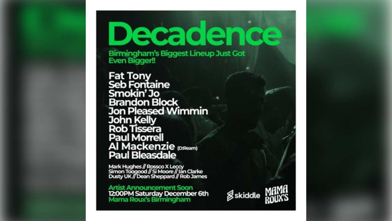 Decadence Christmas Birmingham