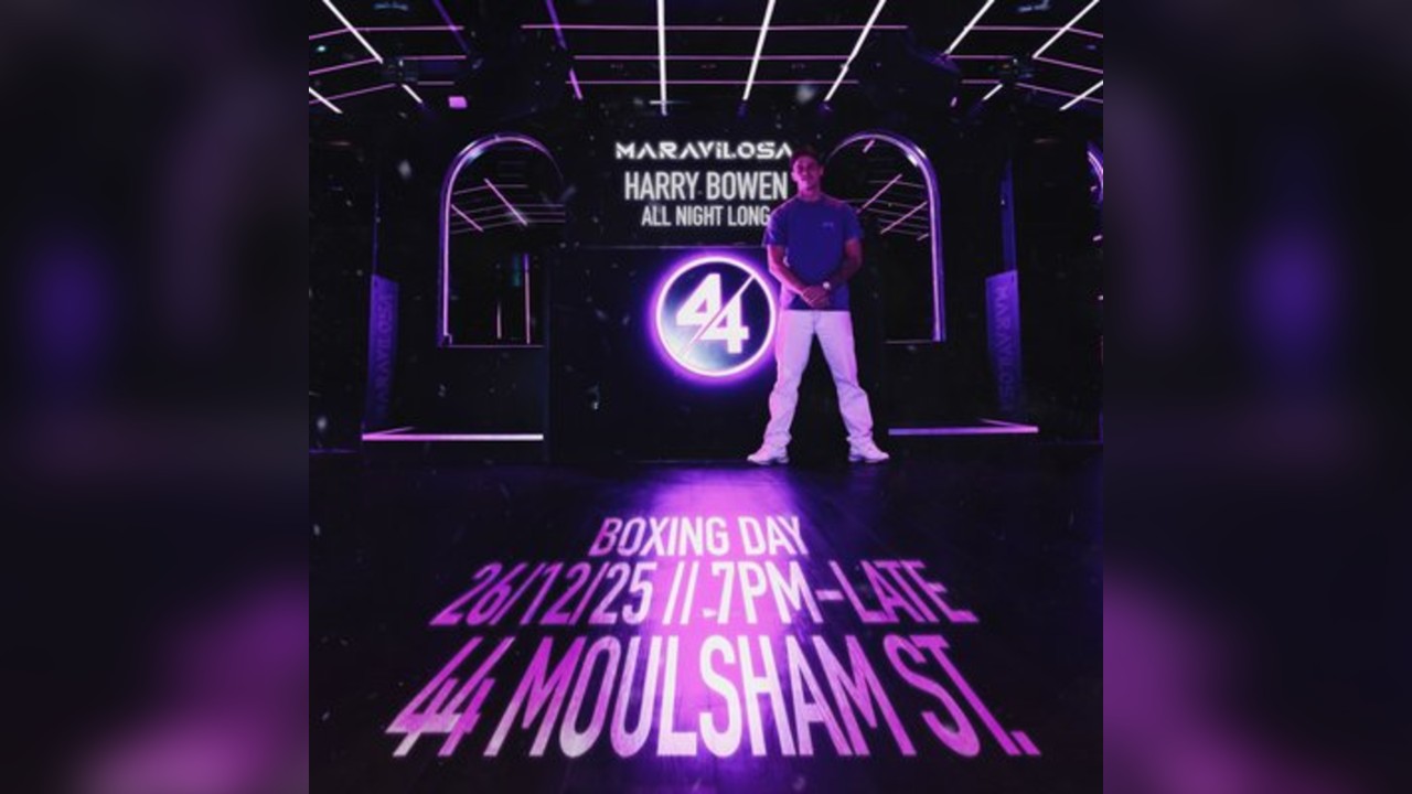 Maravilosa: Harry Bowen all night long Boxing Day at 44