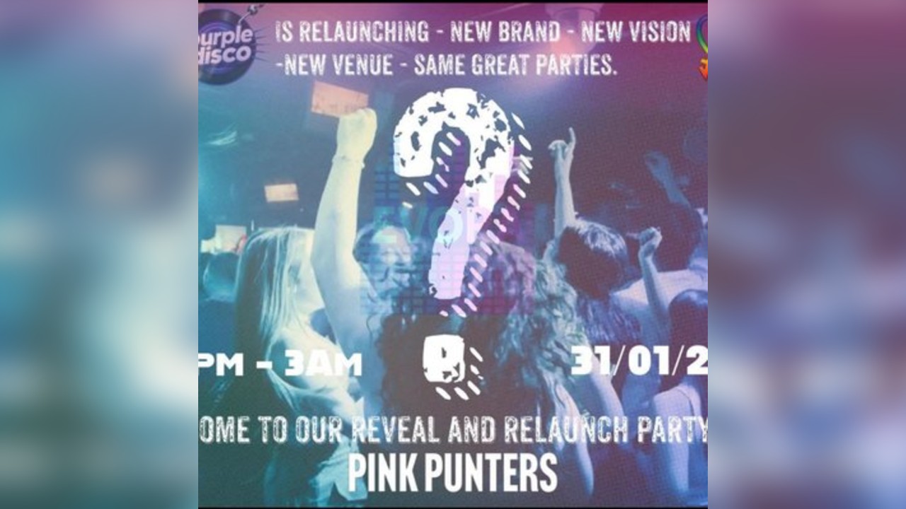 Purple disco rebrand reveal party