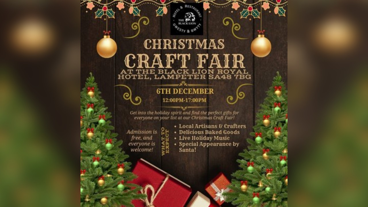 Christmas Craft Fair at The Black Lion Royal Hotel in Lampeter