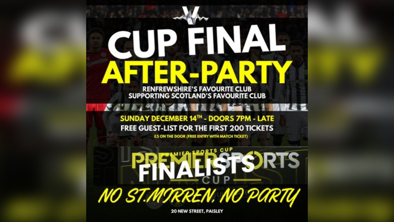 Cup Final Afterparty