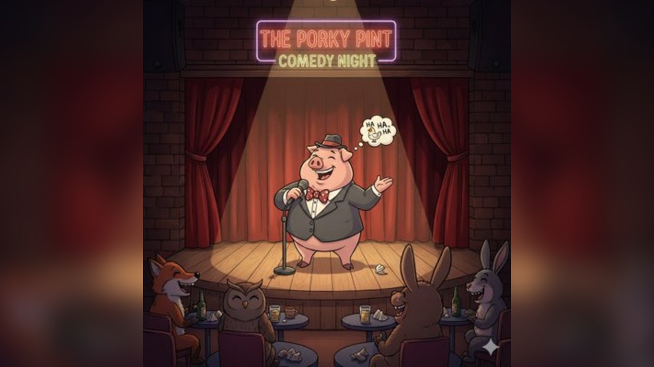 Porky pint comedy night