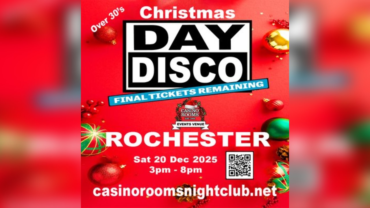 Day  Disco (Over 30's) Xmas Special Saturday 20th December 2025