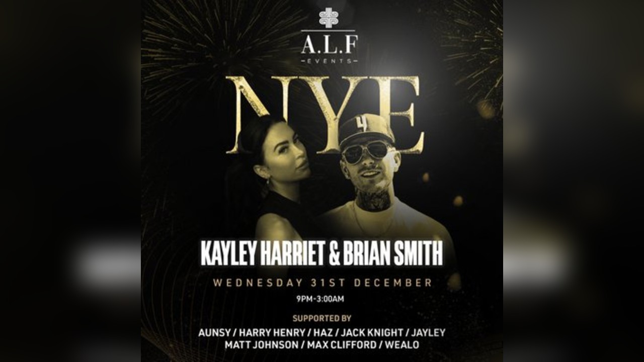 A.L.F Events New Year's Eve with Kayley Harriet & Brian Smith