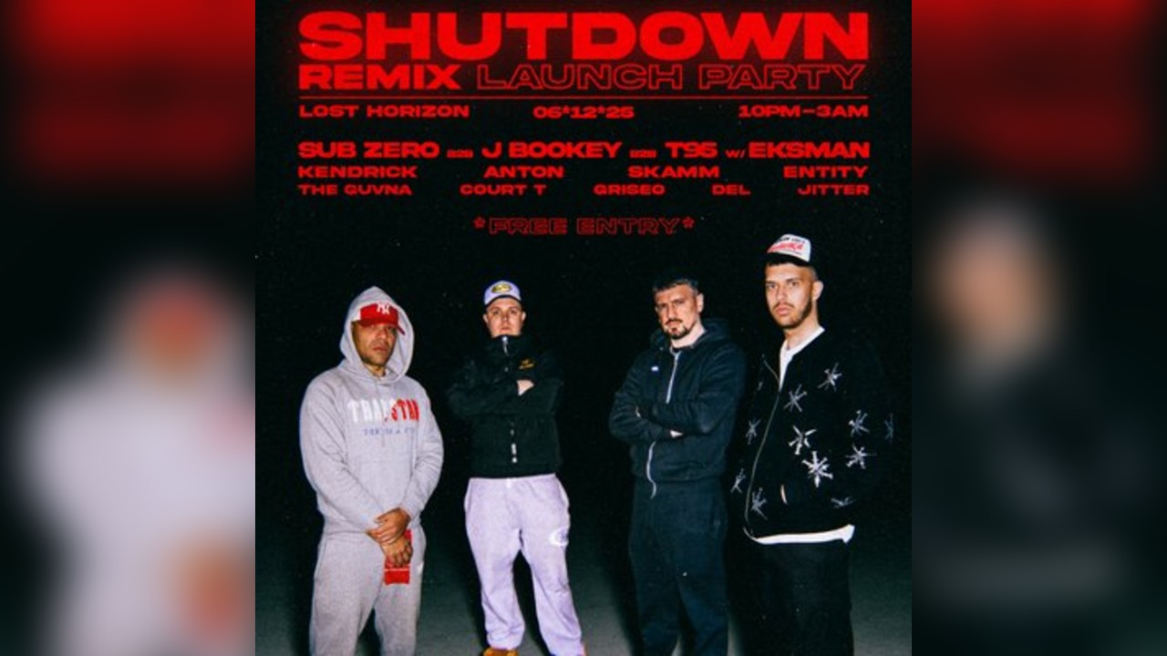 Shutdown Remix Party: Eksman w/ Sub Zero b2b J Bookey b2b T95