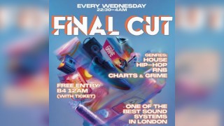 Final CUT - Free entry B4 Midnight & free shot