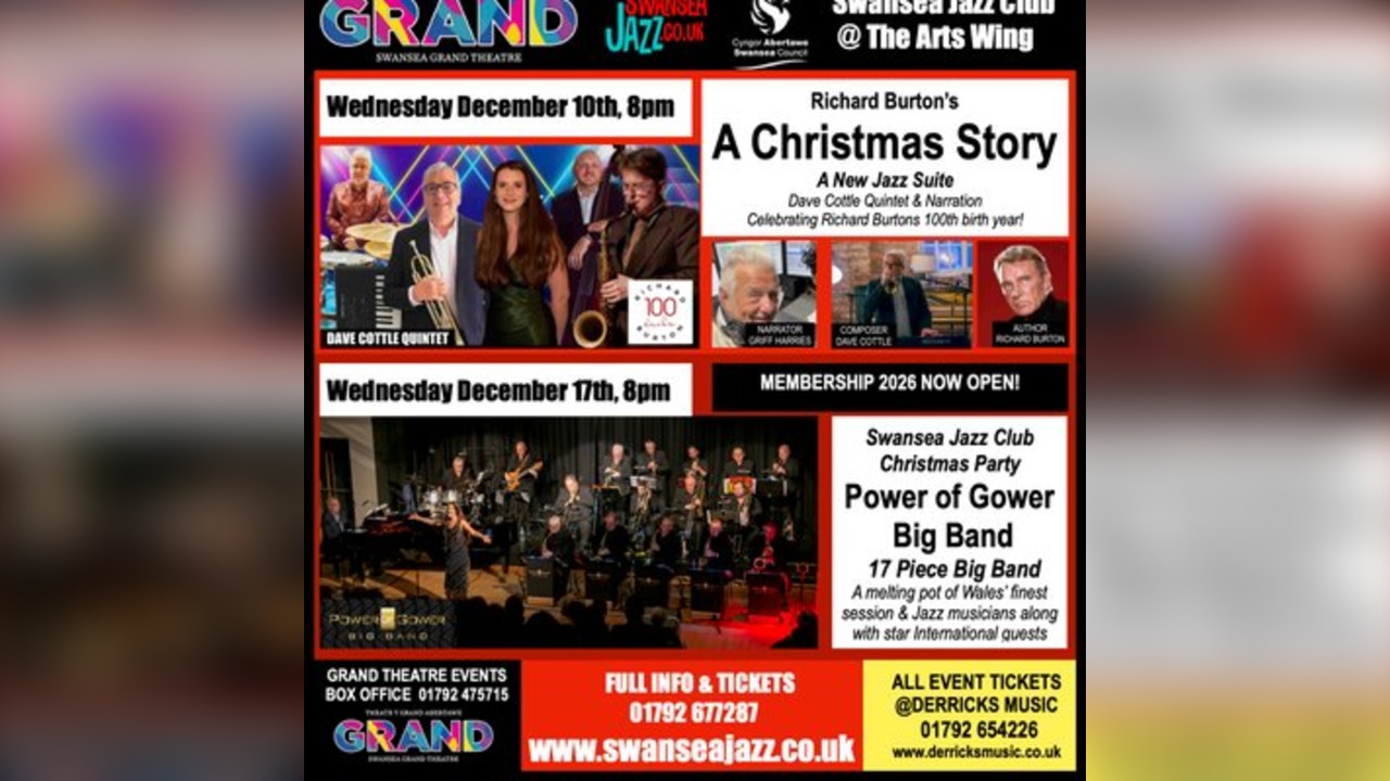 CHRISTMAS PARTY with POWER OF GOWER BIG BAND Arts WIng @Swansea