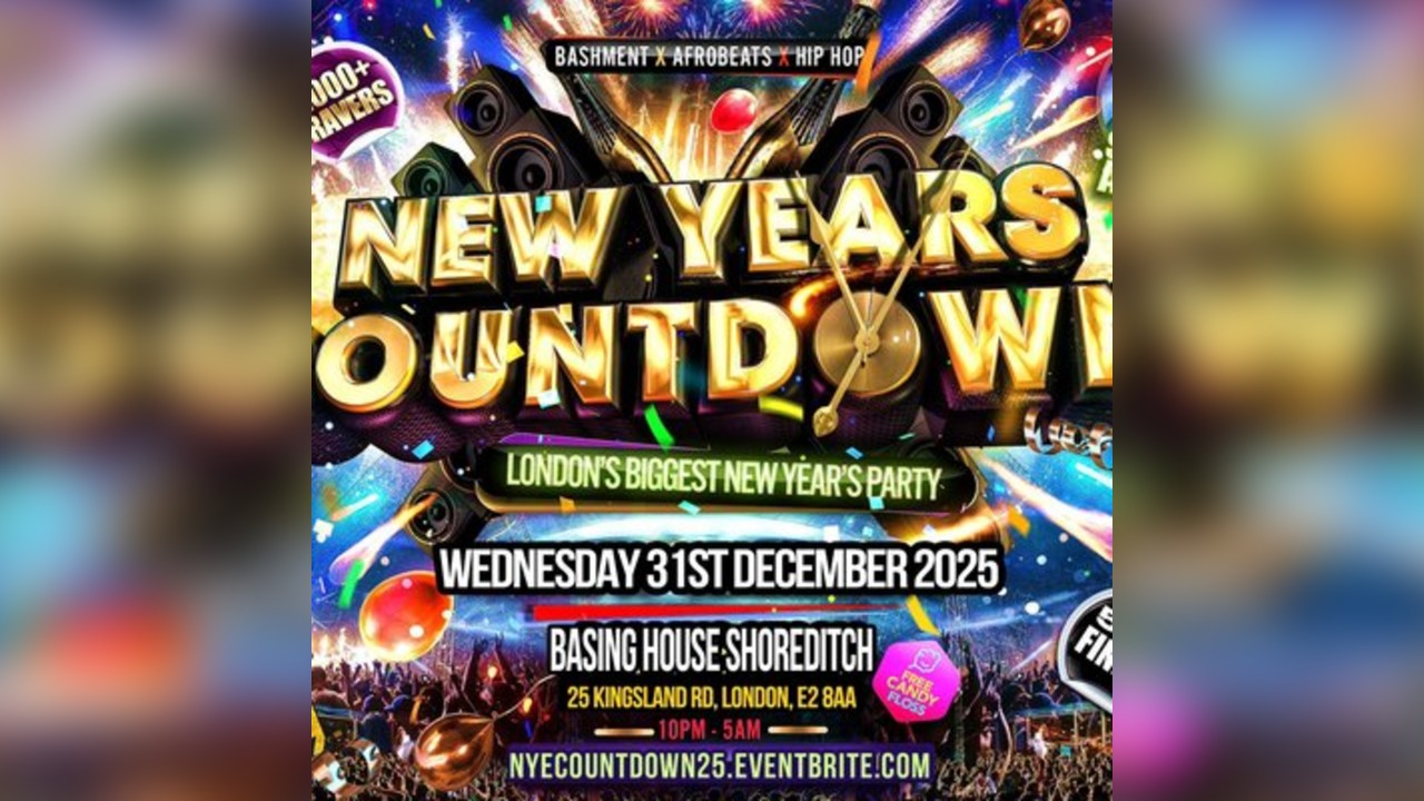 New Years Countdown - Londons Biggest New Years Party Ever