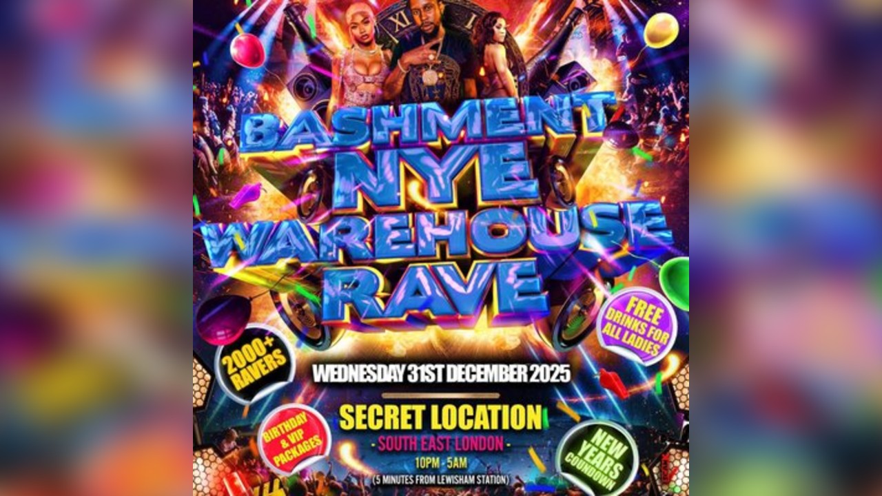 Bashment NYE Warehouse Rave - New Years Eve Party