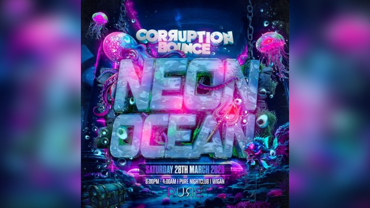 Corruption Bounce Neon Ocean